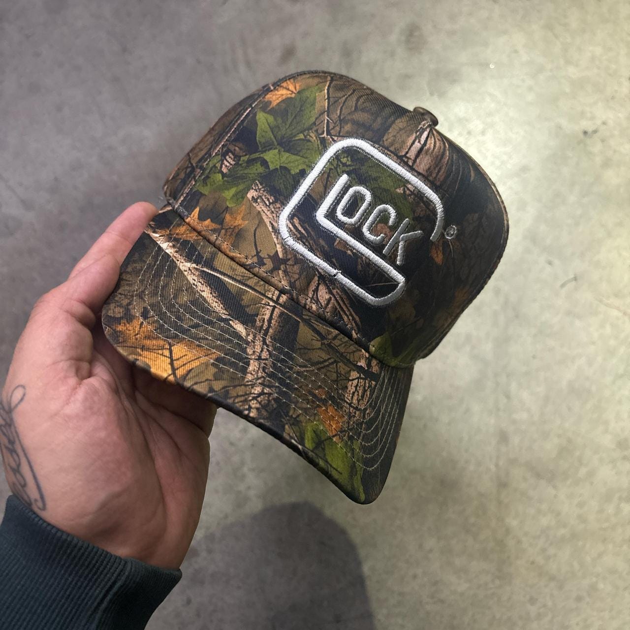 Real tree Camo Glock snapback hat