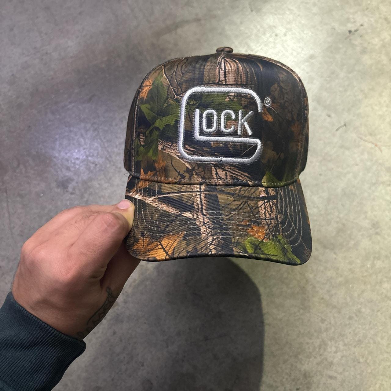 Real tree Camo Glock snapback hat