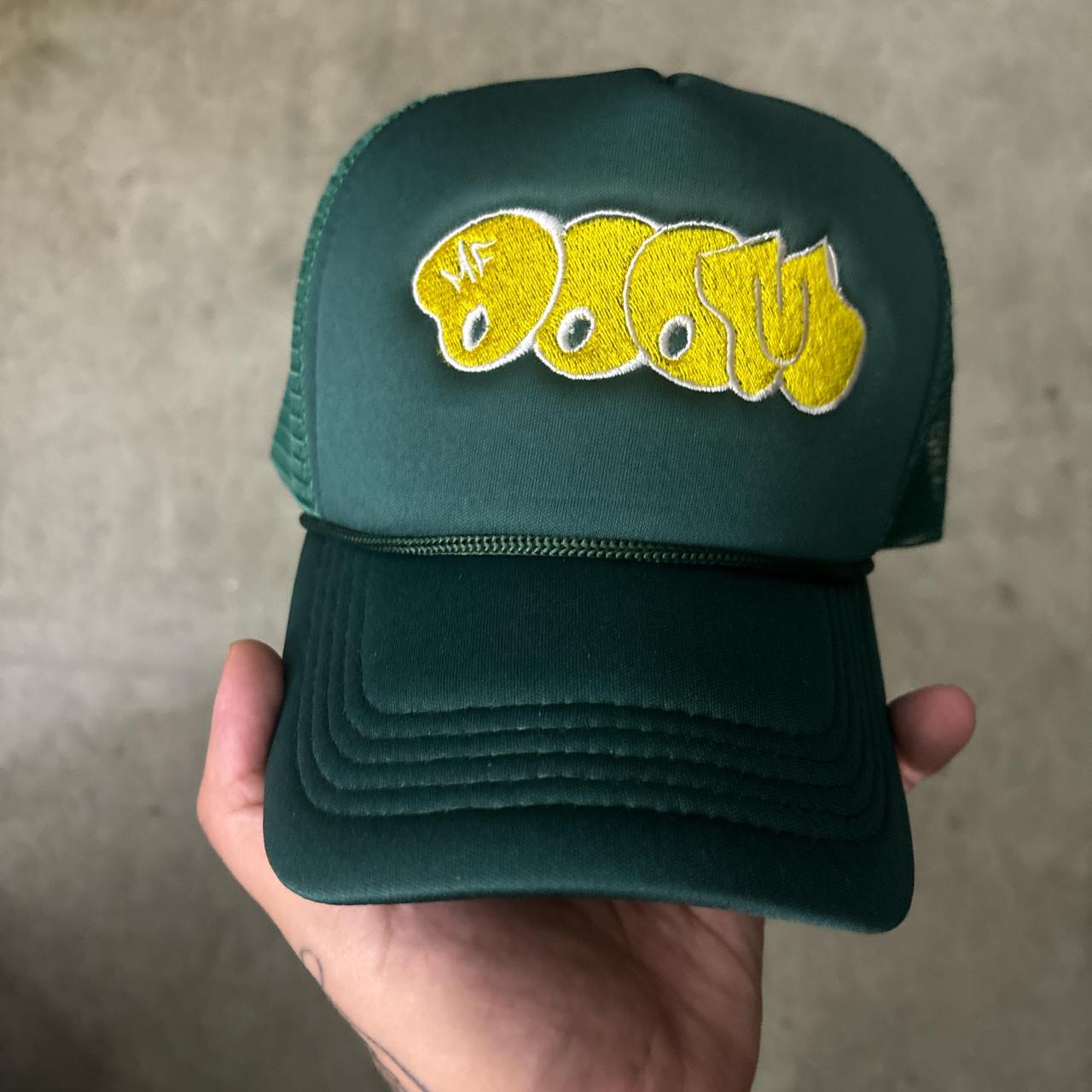 MF DOOM trucker hat green