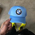 Baby blue BMW trucker hat