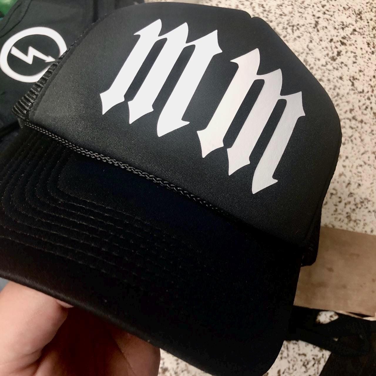 Marilyn Manson MM trucker hat.