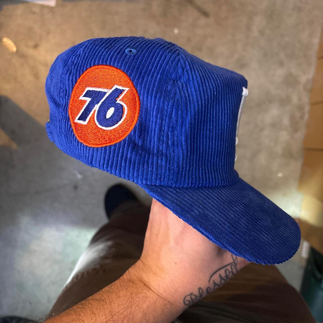 Vintage inspired LA Dodgers 76 corduroy hat
