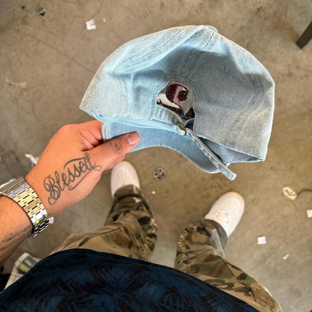 A24 denim dad hat