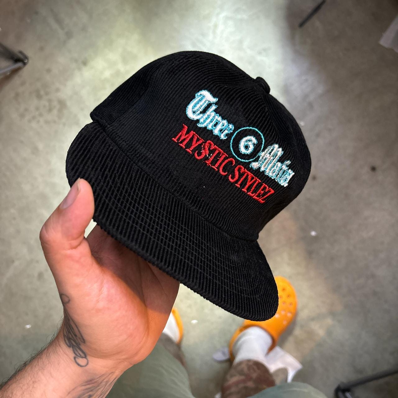 Three 6 Mafia corduroy mystic styles snapback hat