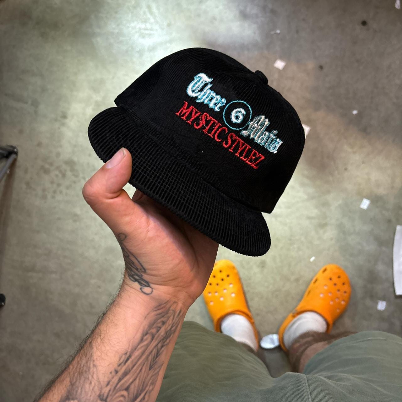 Three 6 Mafia corduroy mystic styles snapback hat