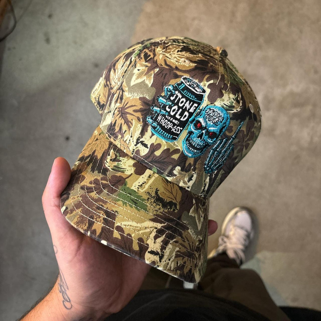Stone cold Steve Austin whoop ass camo SnapBack