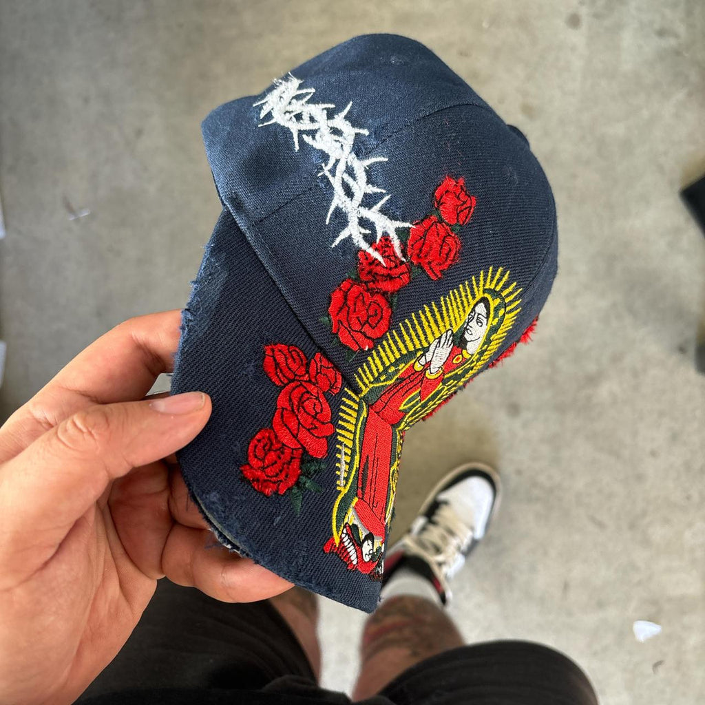 Virgin Mary vintage embroidered cap