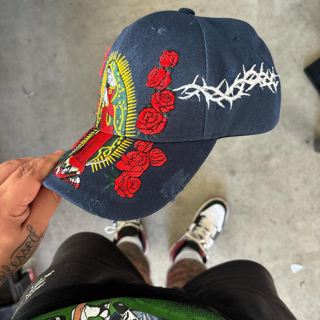 Virgin Mary vintage embroidered cap