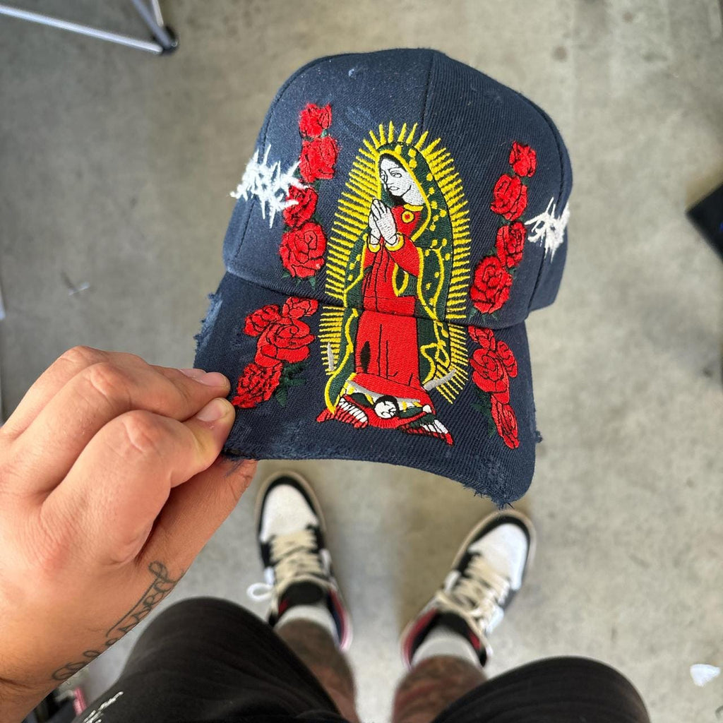 Virgin Mary vintage embroidered cap