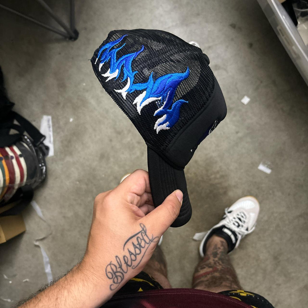Stone cold Steve Austin blue flame trucker