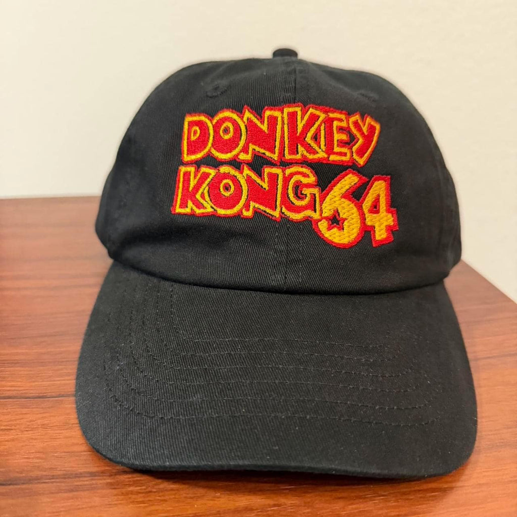 Black Donkey Kong 64 adjustable hat