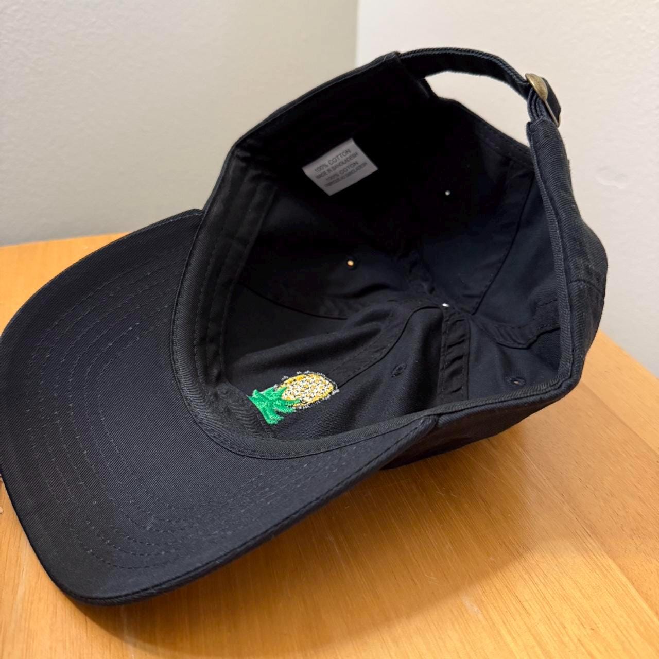 Upside down pineapple strap back dad hat
