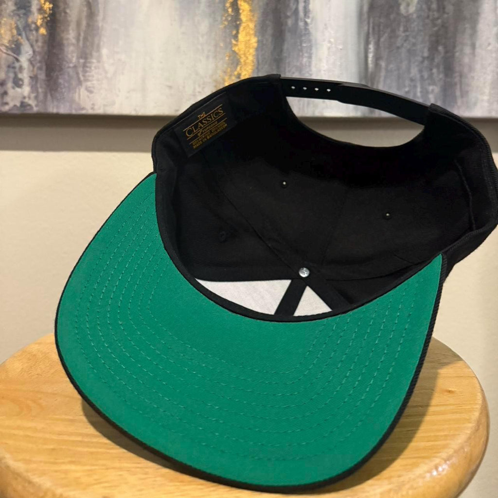 A24 black SnapBack hat