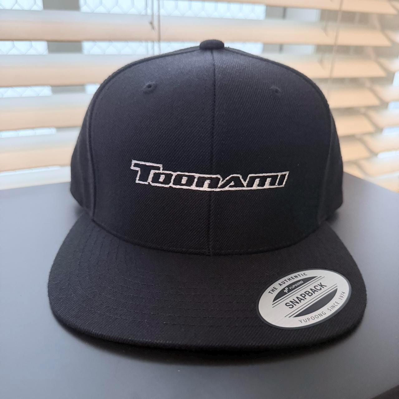 Black and white Toonami snapback hat