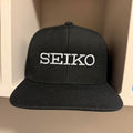 Black Seiko snapback hat