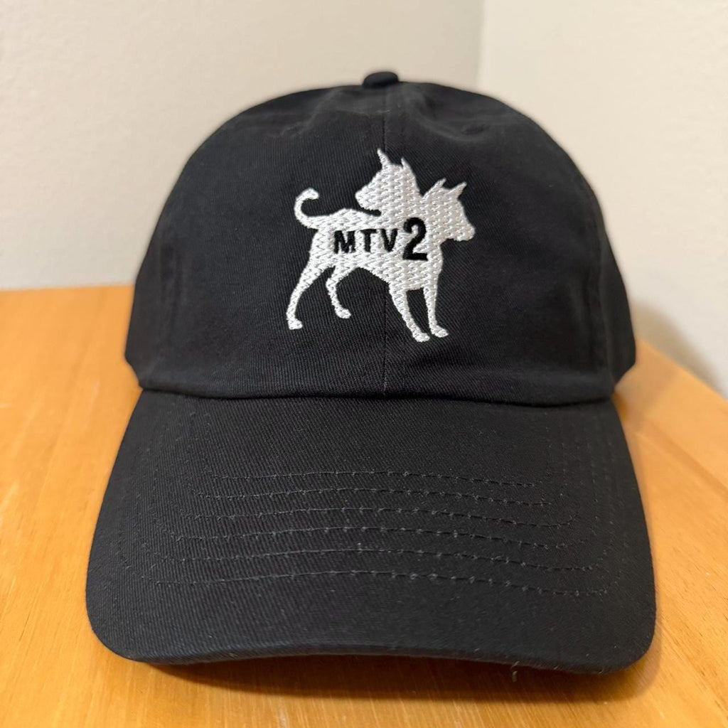 MTV2 black and white dog hat