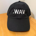 WAV black strap back hat