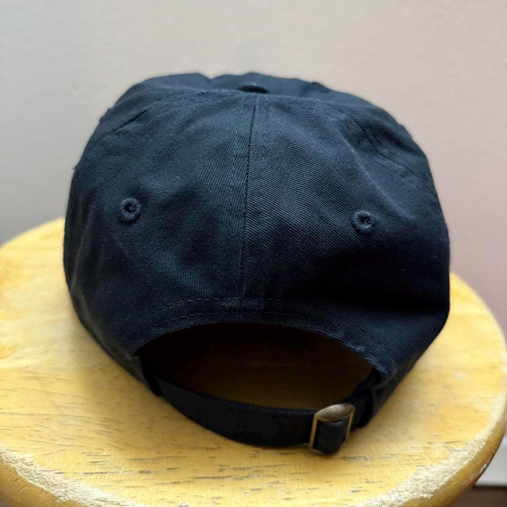 MiniDV black strap back dad hat