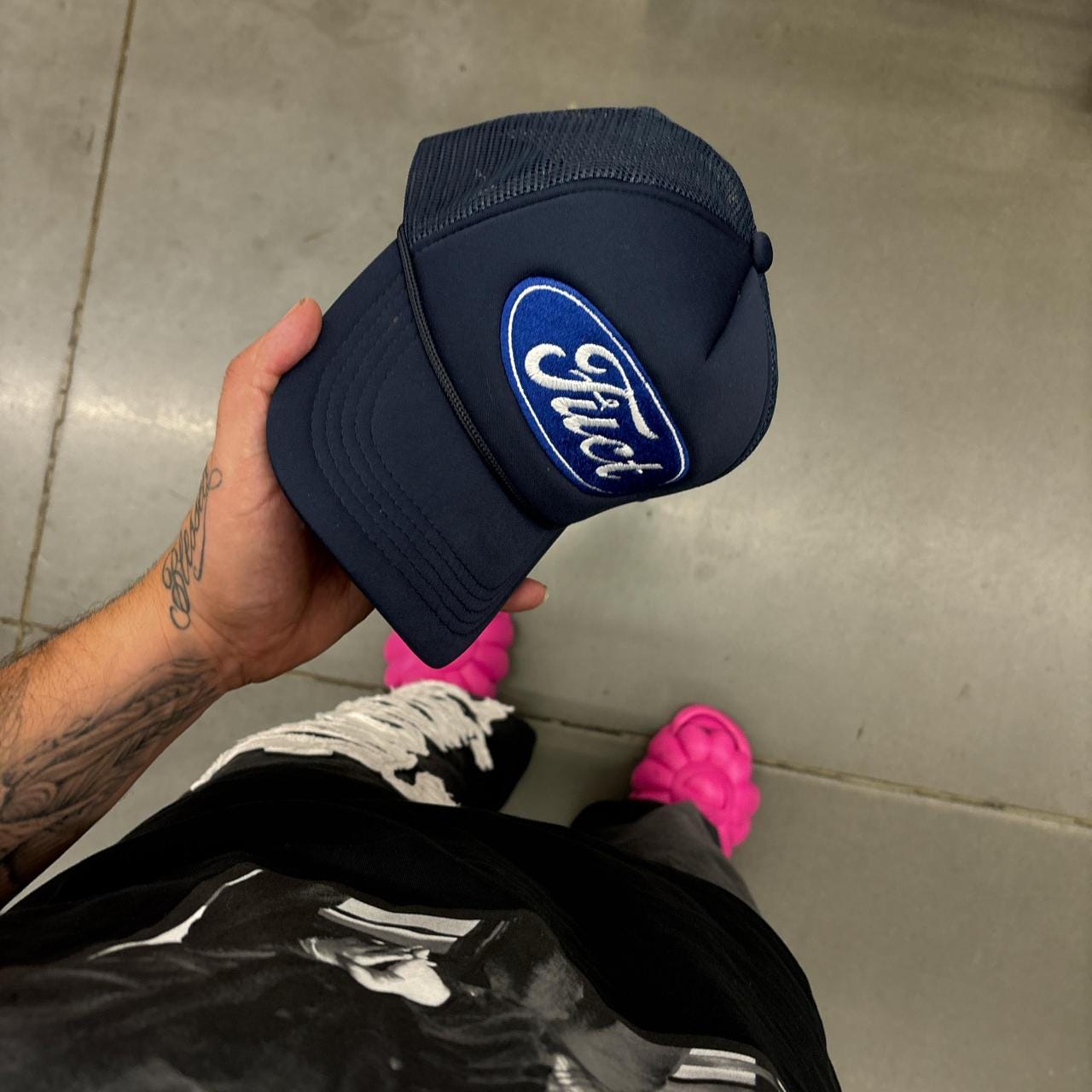FUCT trucker hat navy