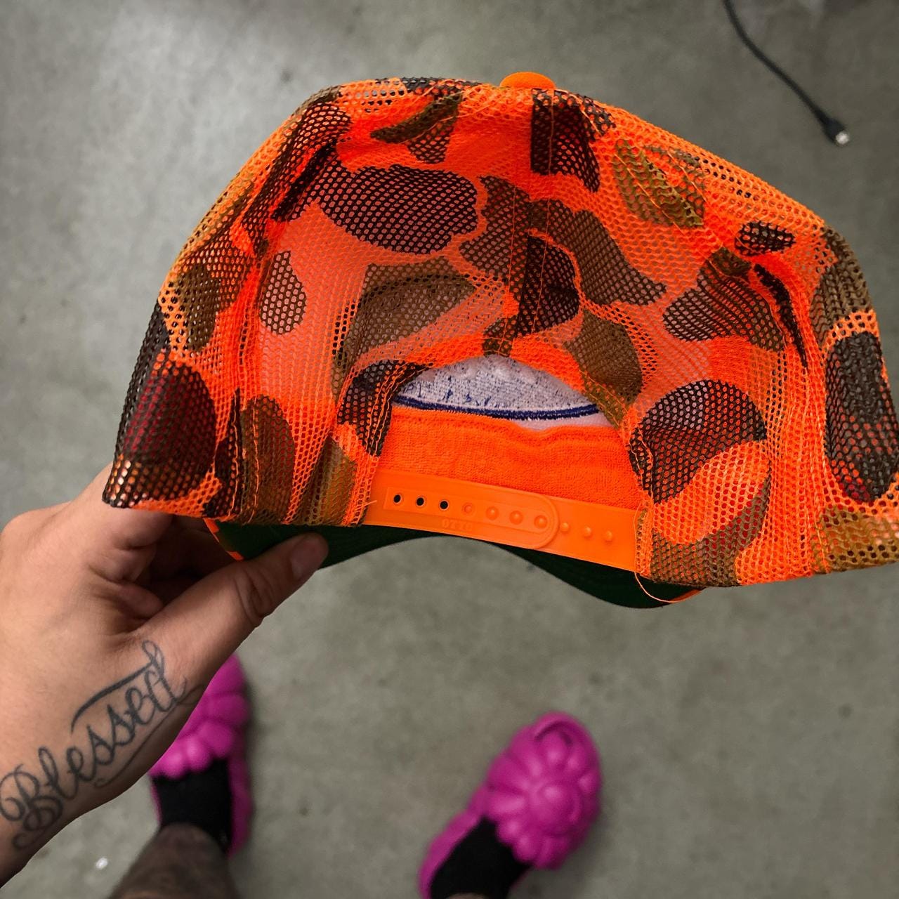 FUCT Orange Camo Trucker