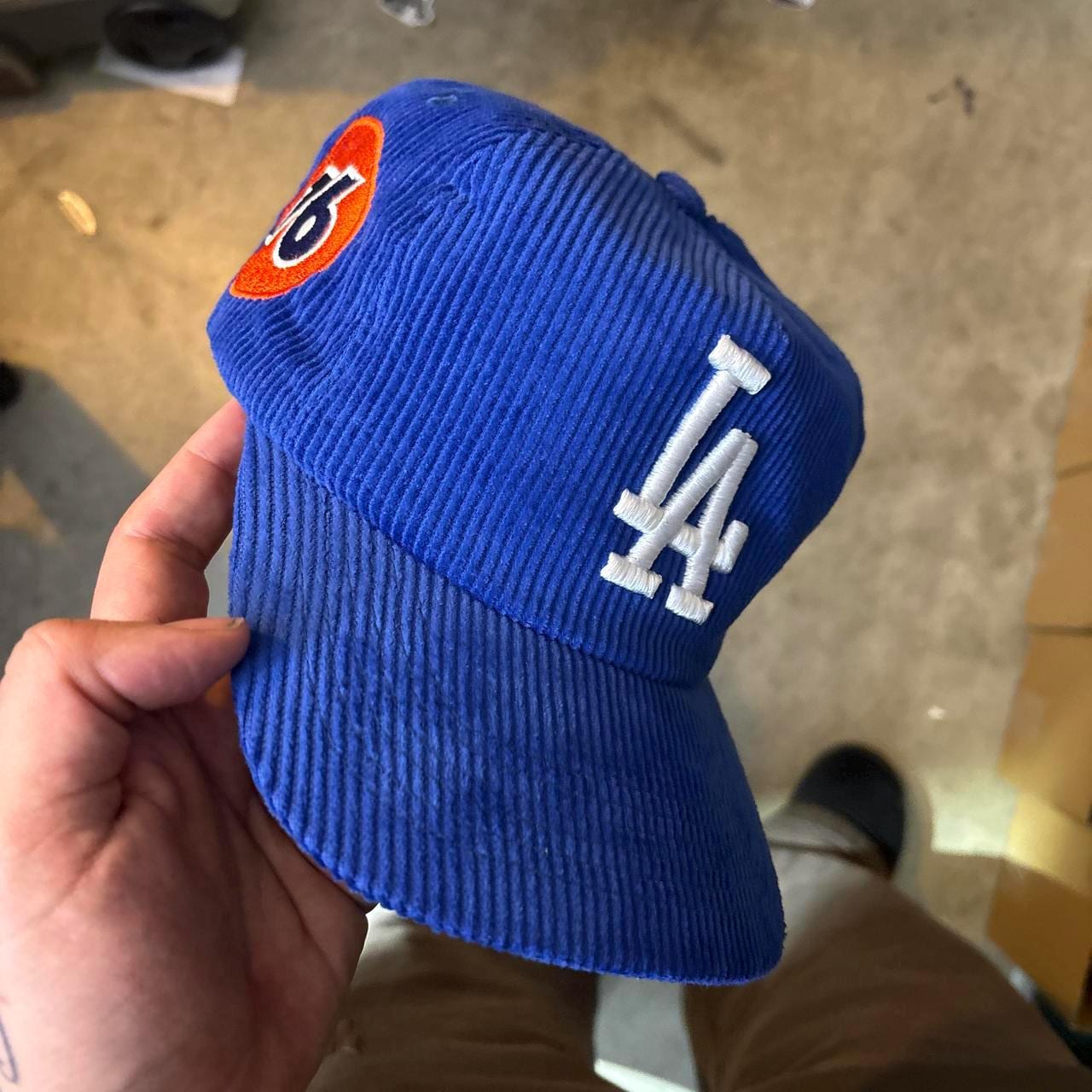 Vintage inspired LA Dodgers 76 corduroy hat
