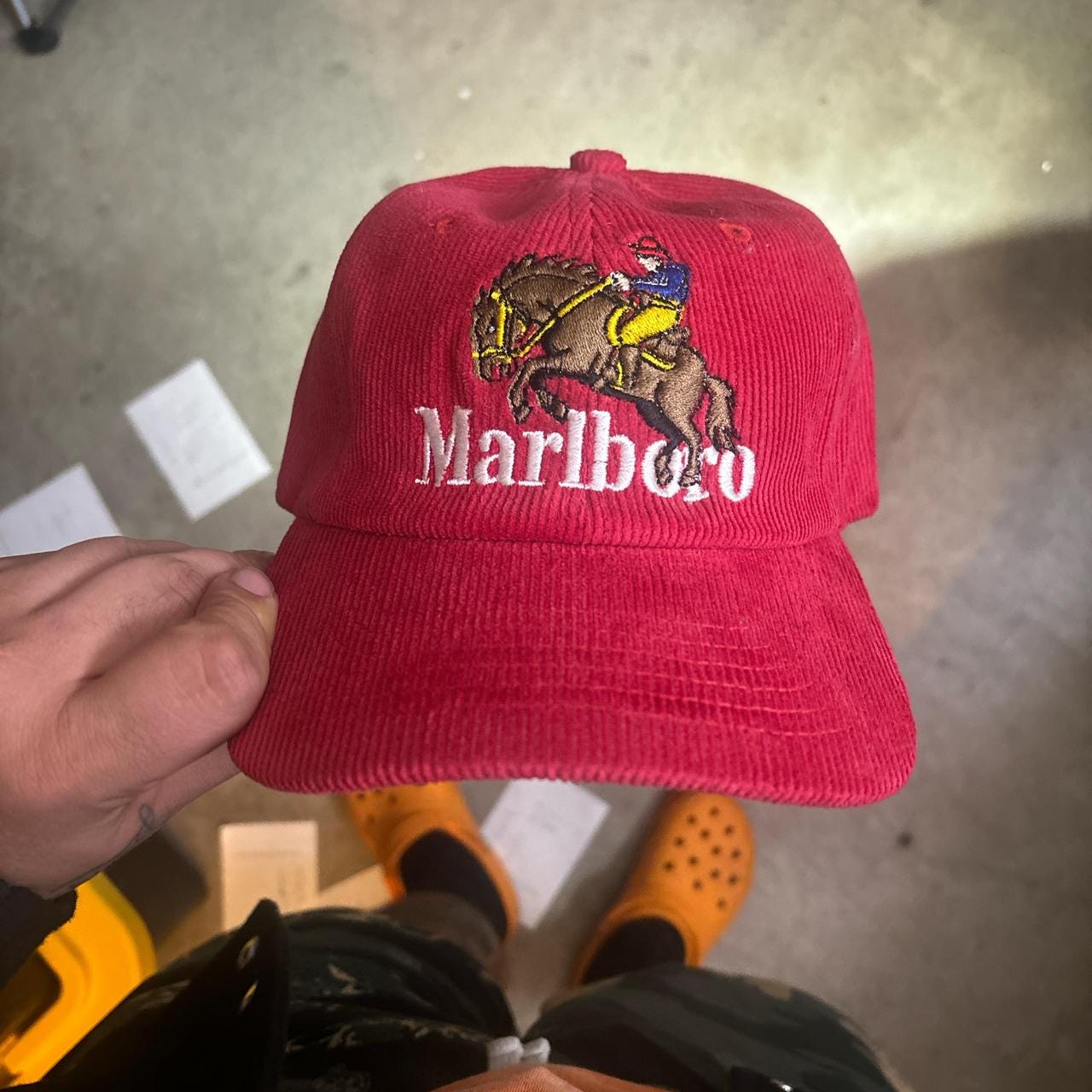 Marlboro corduroy cowboy hat