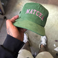 Strawberry match latte corduroy hat