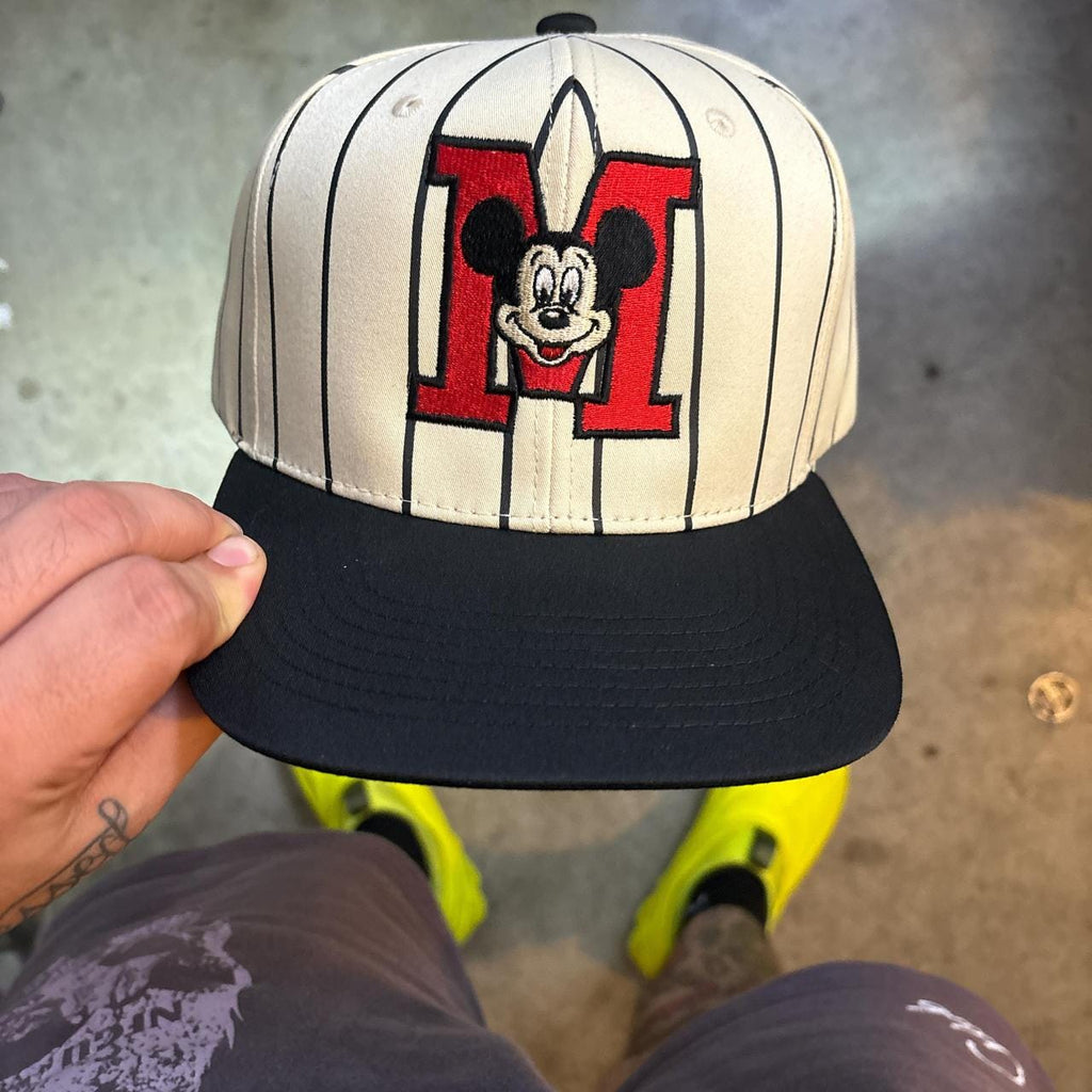 Mickey Mouse baseball cap pinstrip black