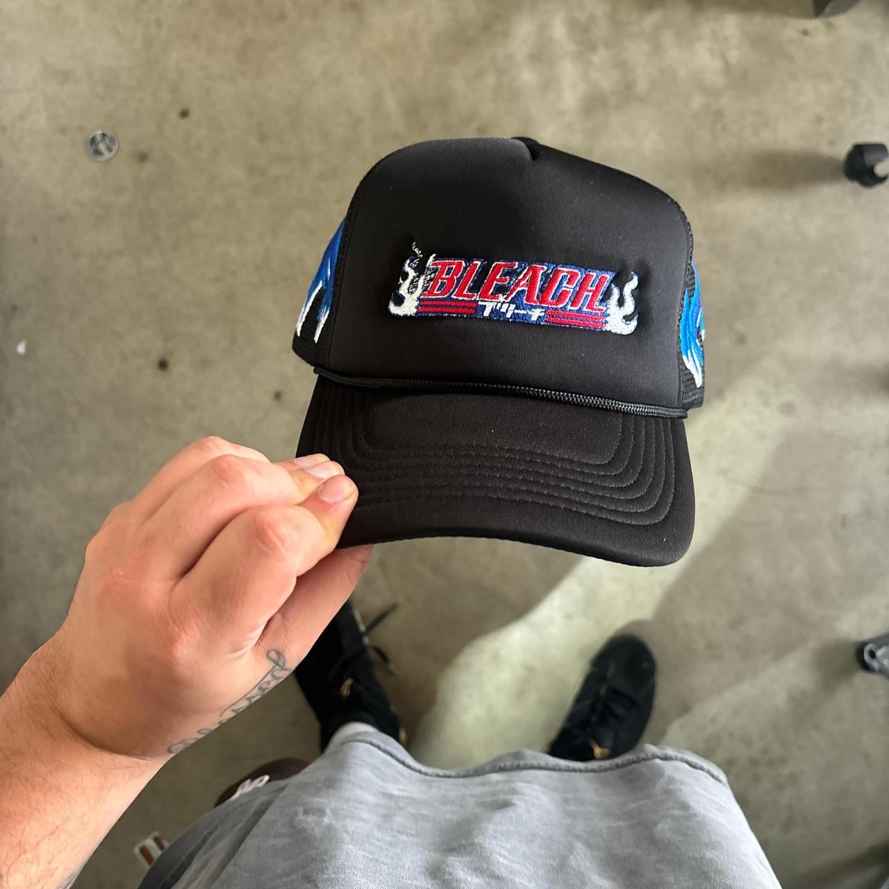 Bleach Anime flame trucker hat