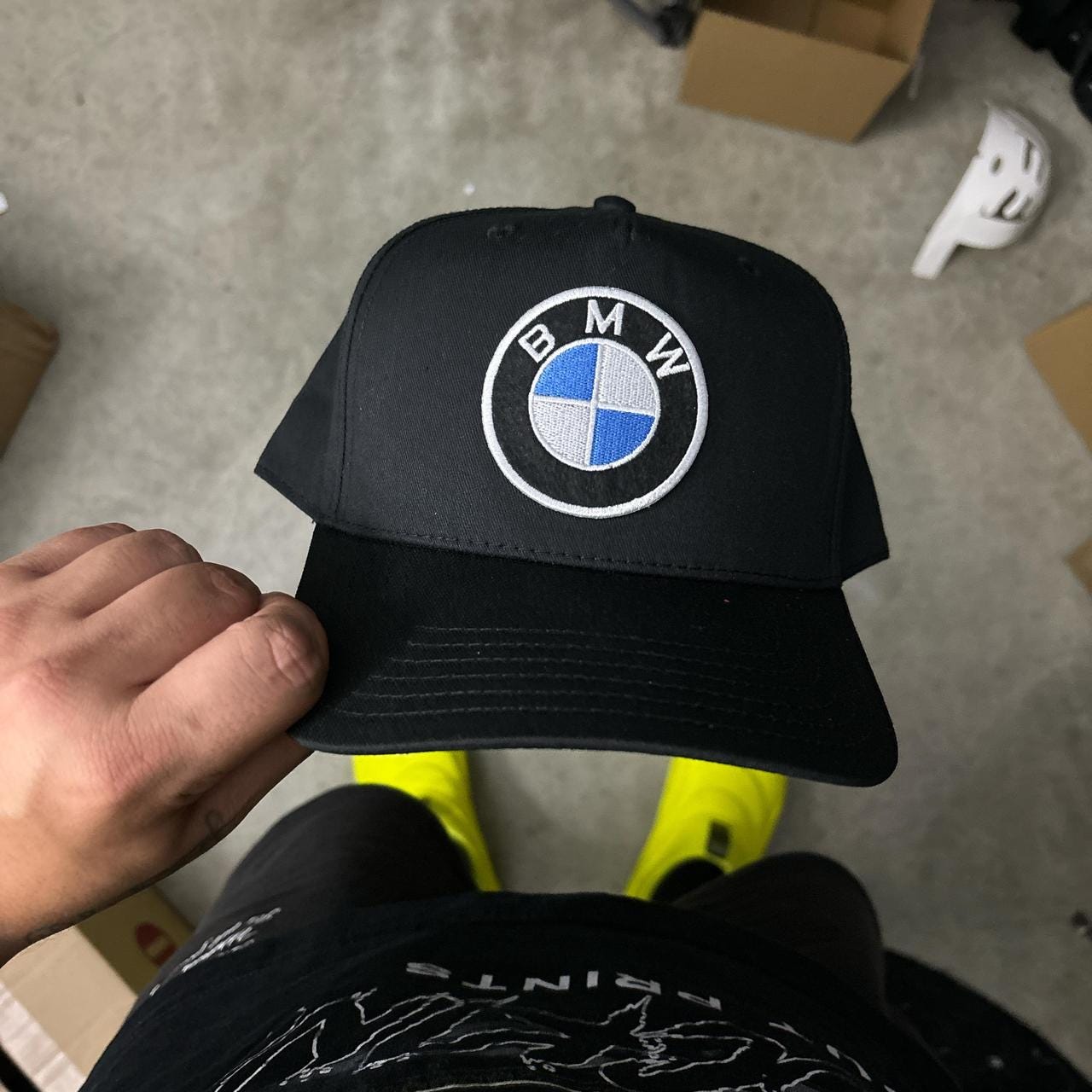 Black BMW snapback hat
