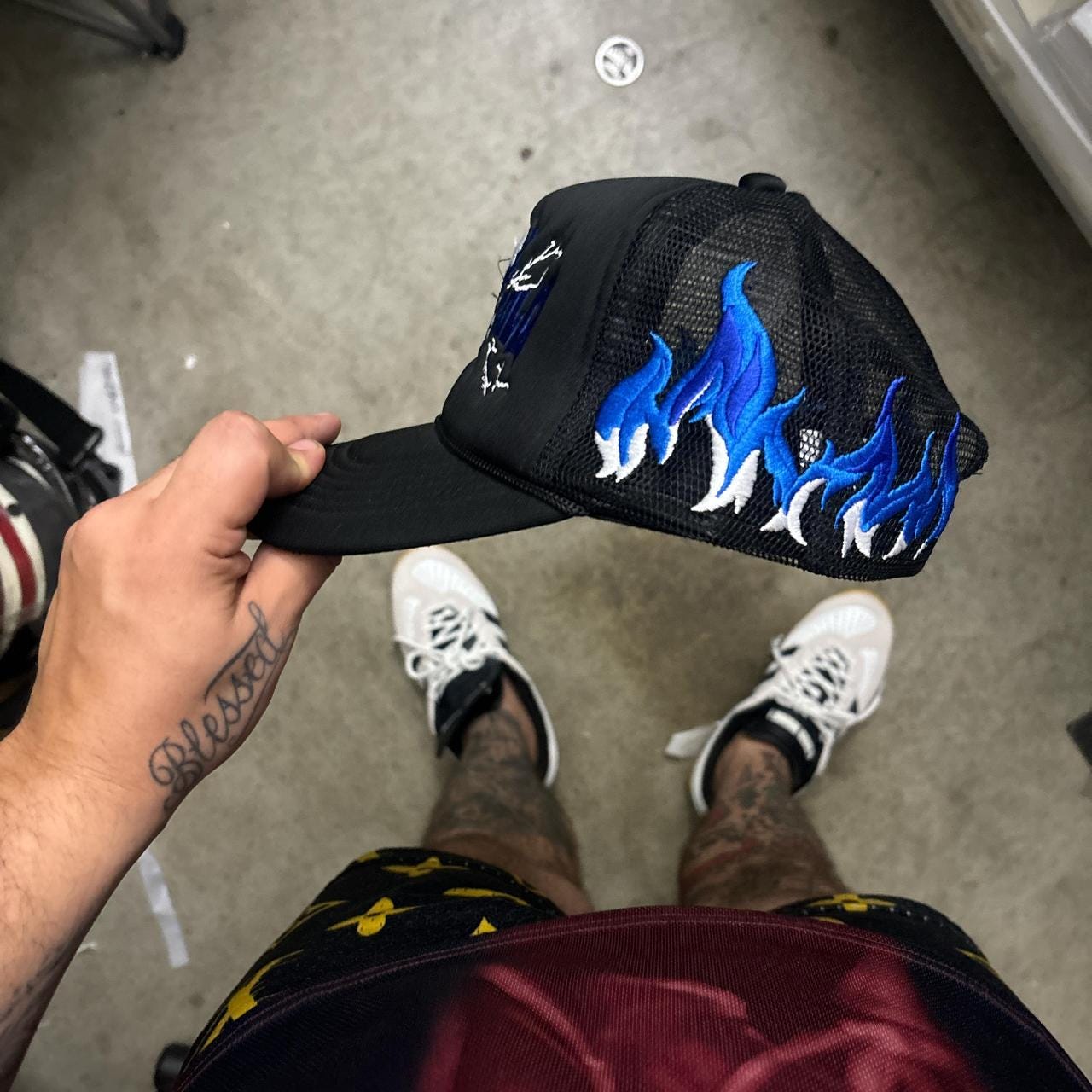 Stone cold Steve Austin blue flame trucker