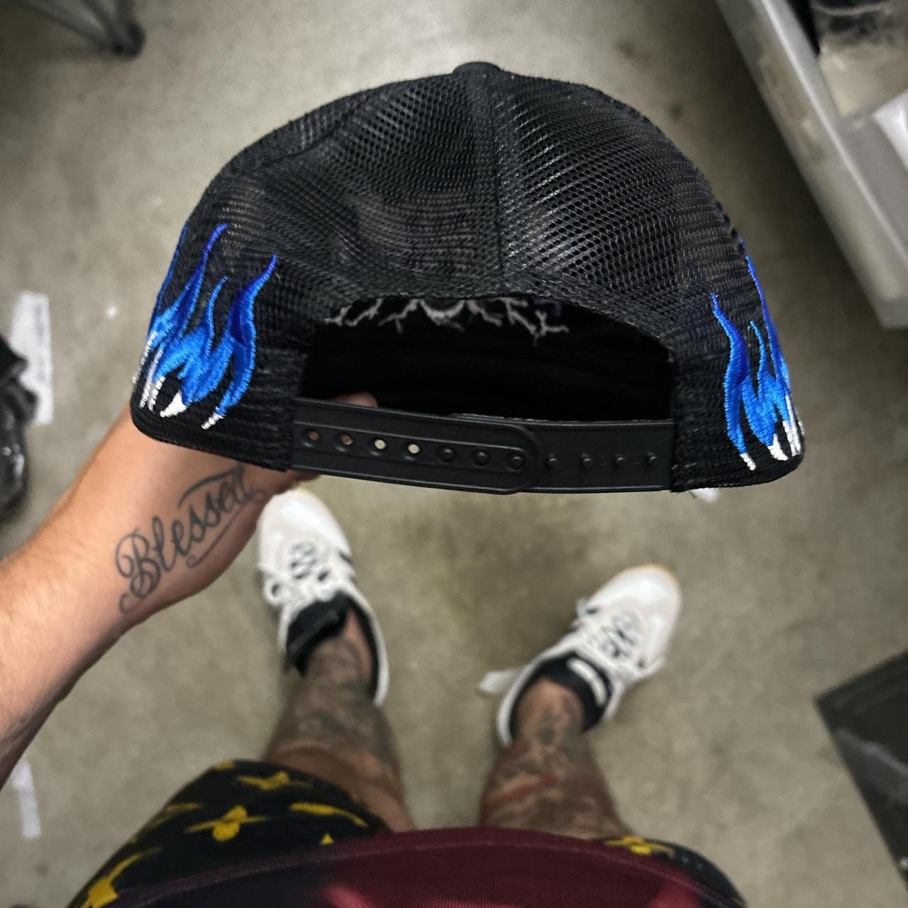 Stone cold Steve Austin blue flame trucker