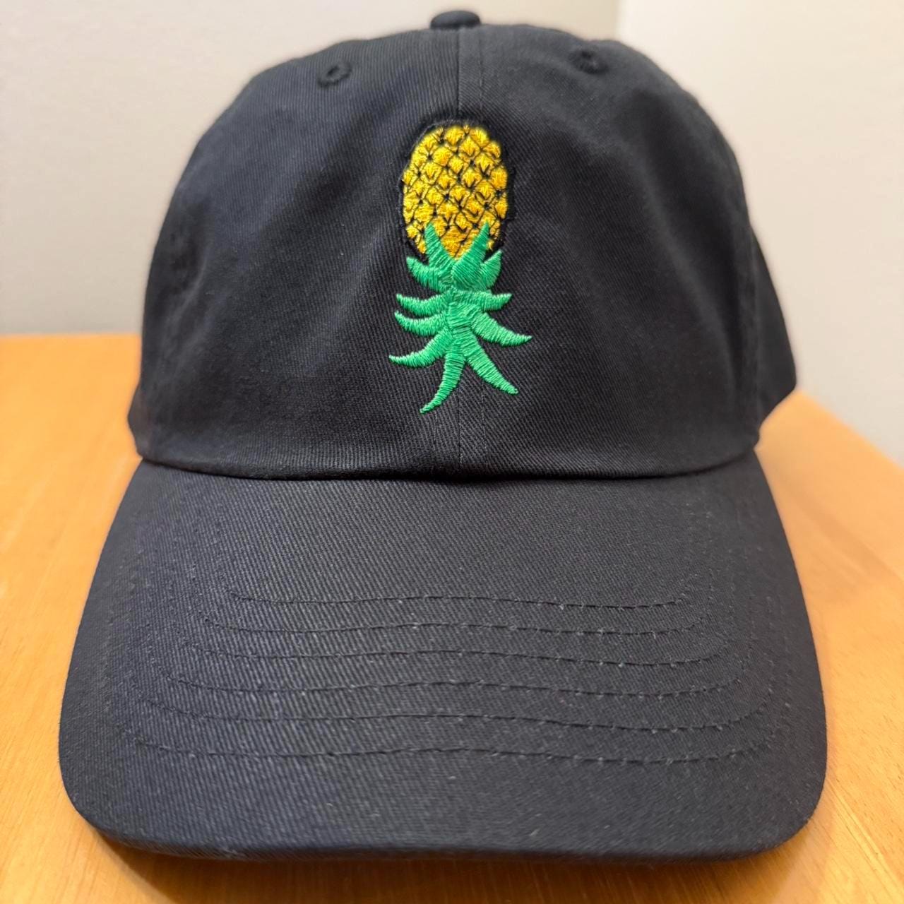 Upside down pineapple strap back dad hat