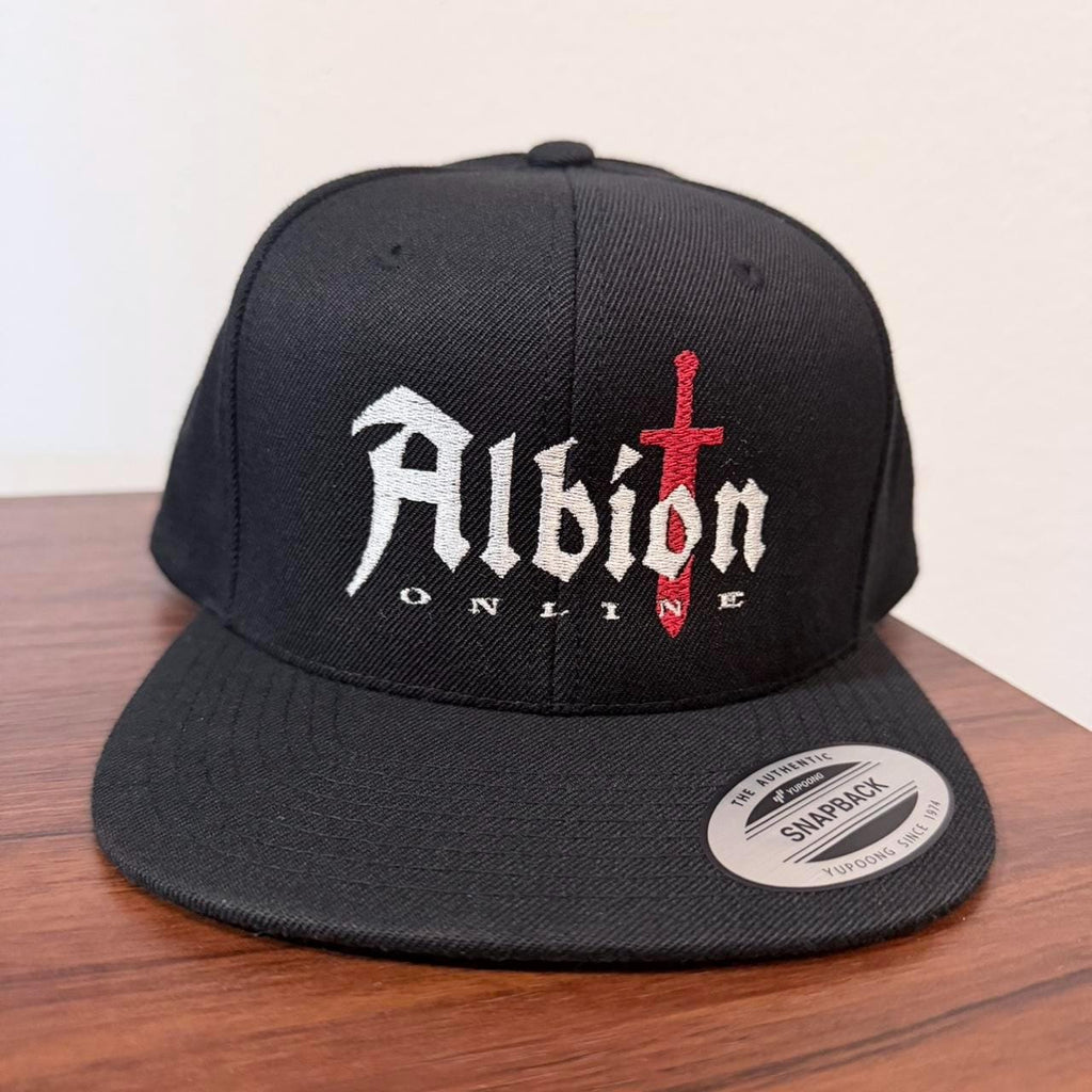 Albion Online black snapback hat