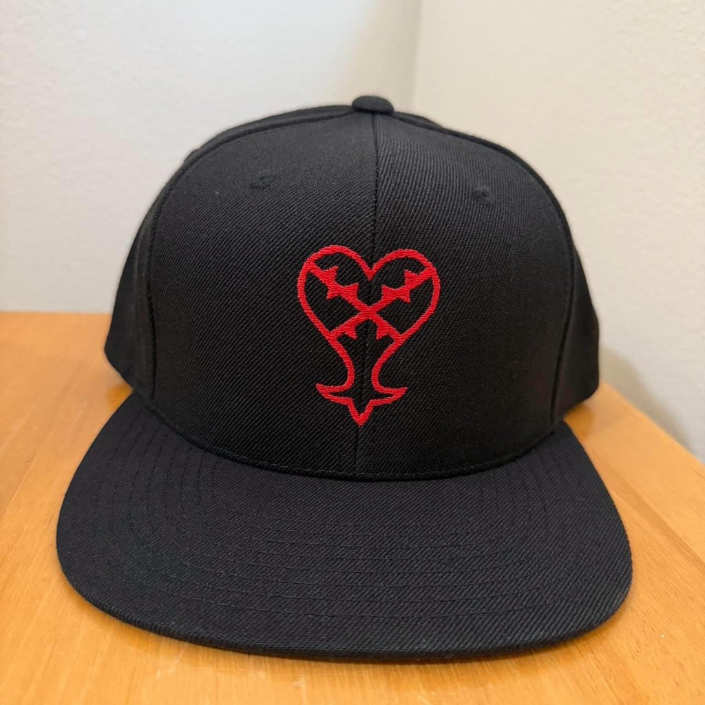 Black and red Kingdom Hearts Heartless SnapBack hat