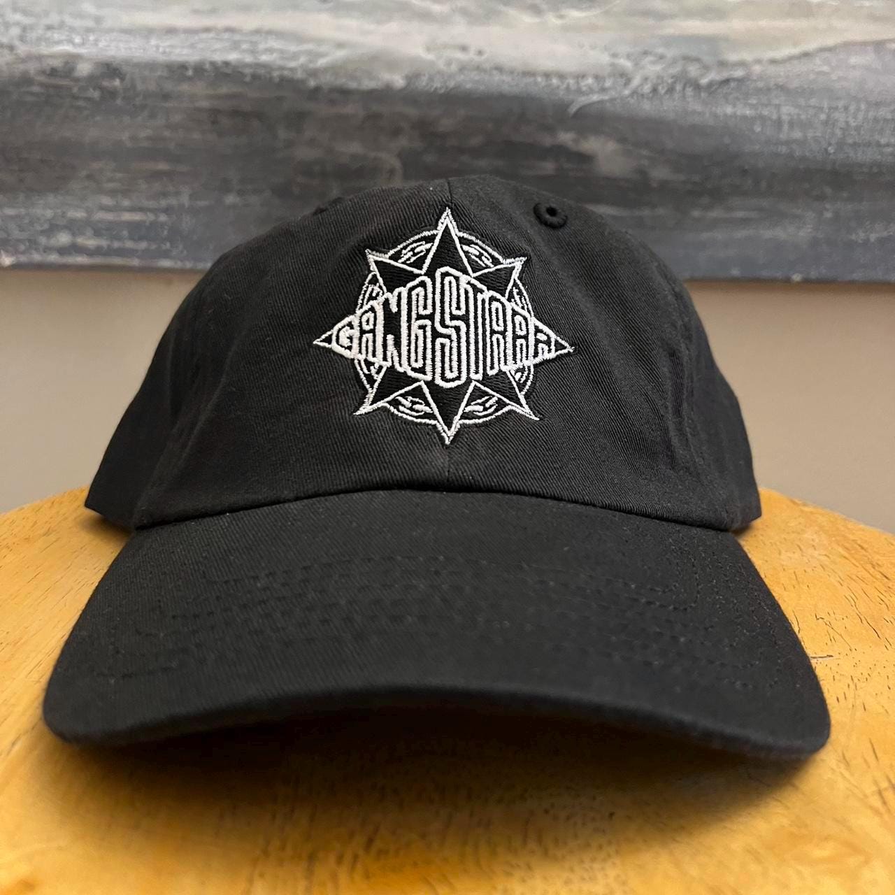 Gang Starr strap back dad hat in black