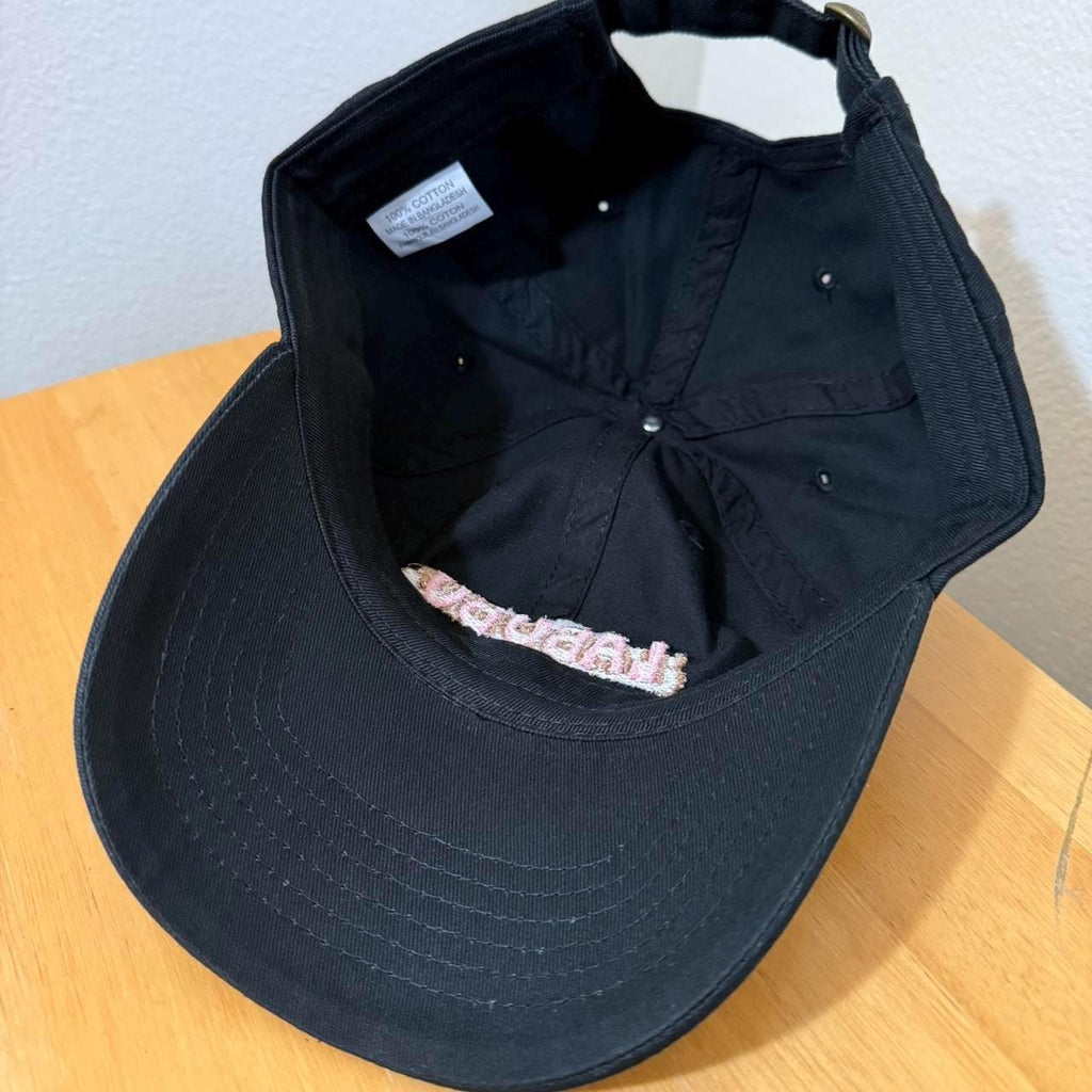 Black and pink Labubu cap