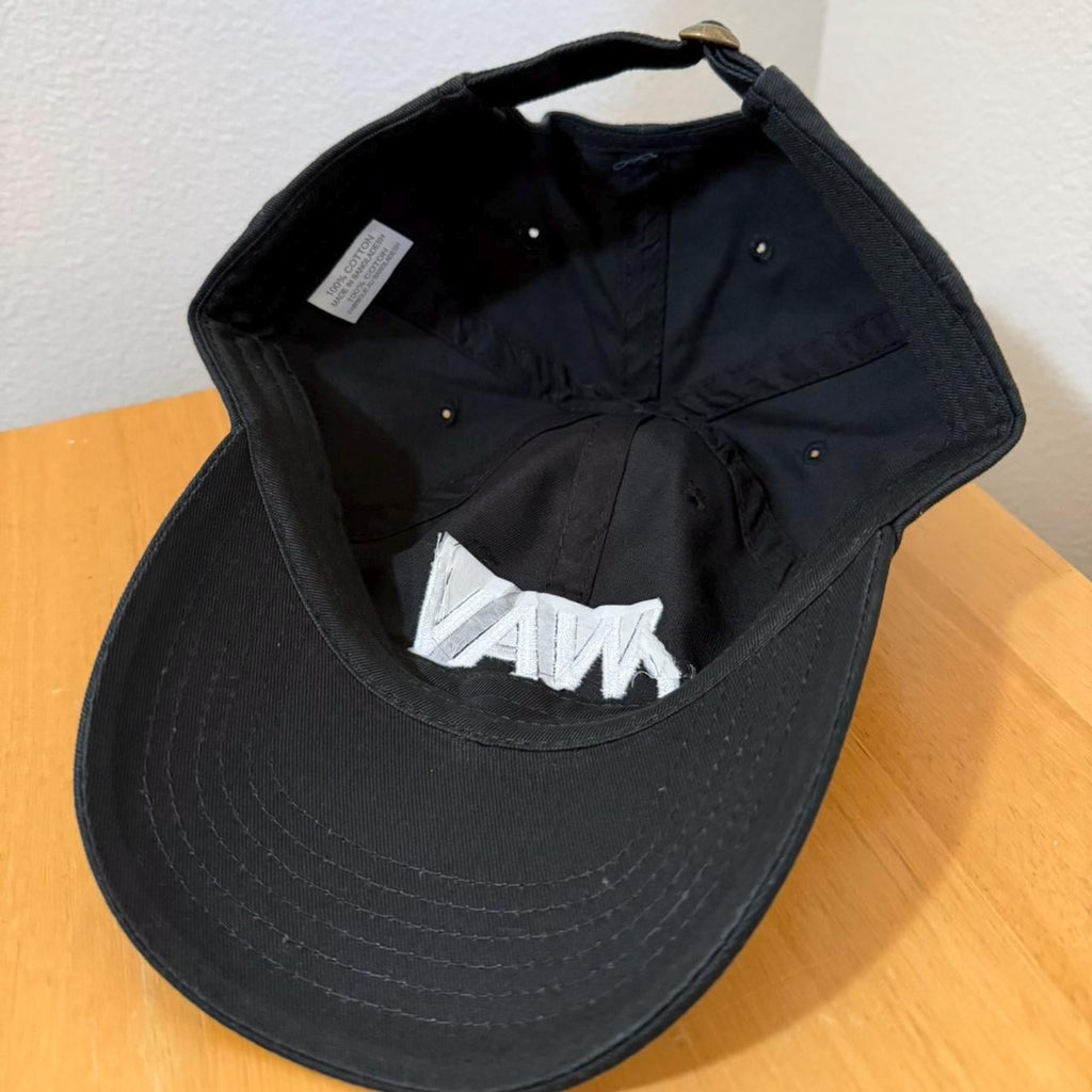 WAV black strap back hat