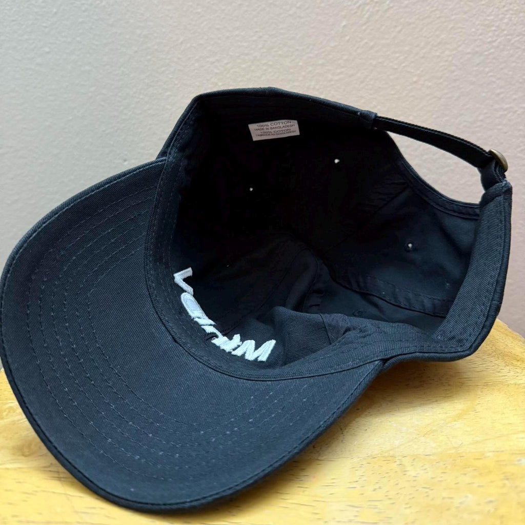 MiniDV black strap back dad hat