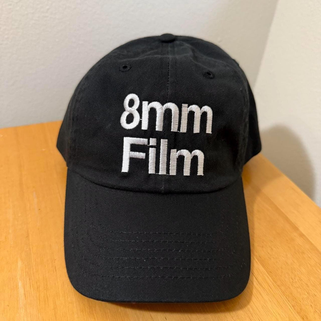 8mm film strap back dad hat